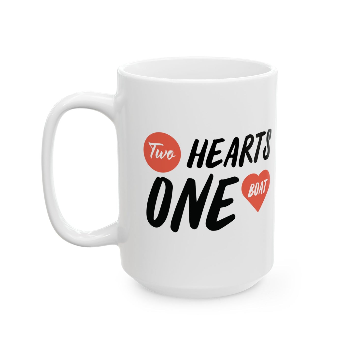 Two Hearts One Boat Mug