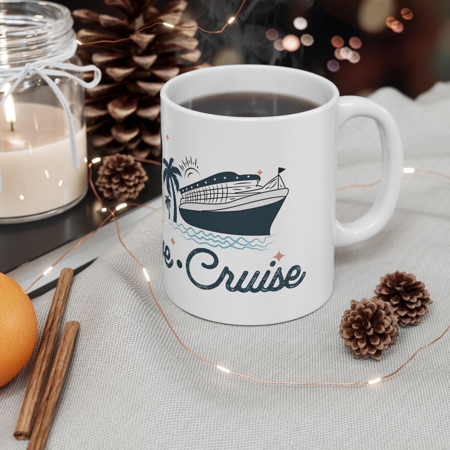 Peace Love Cruise Ceramic Mug