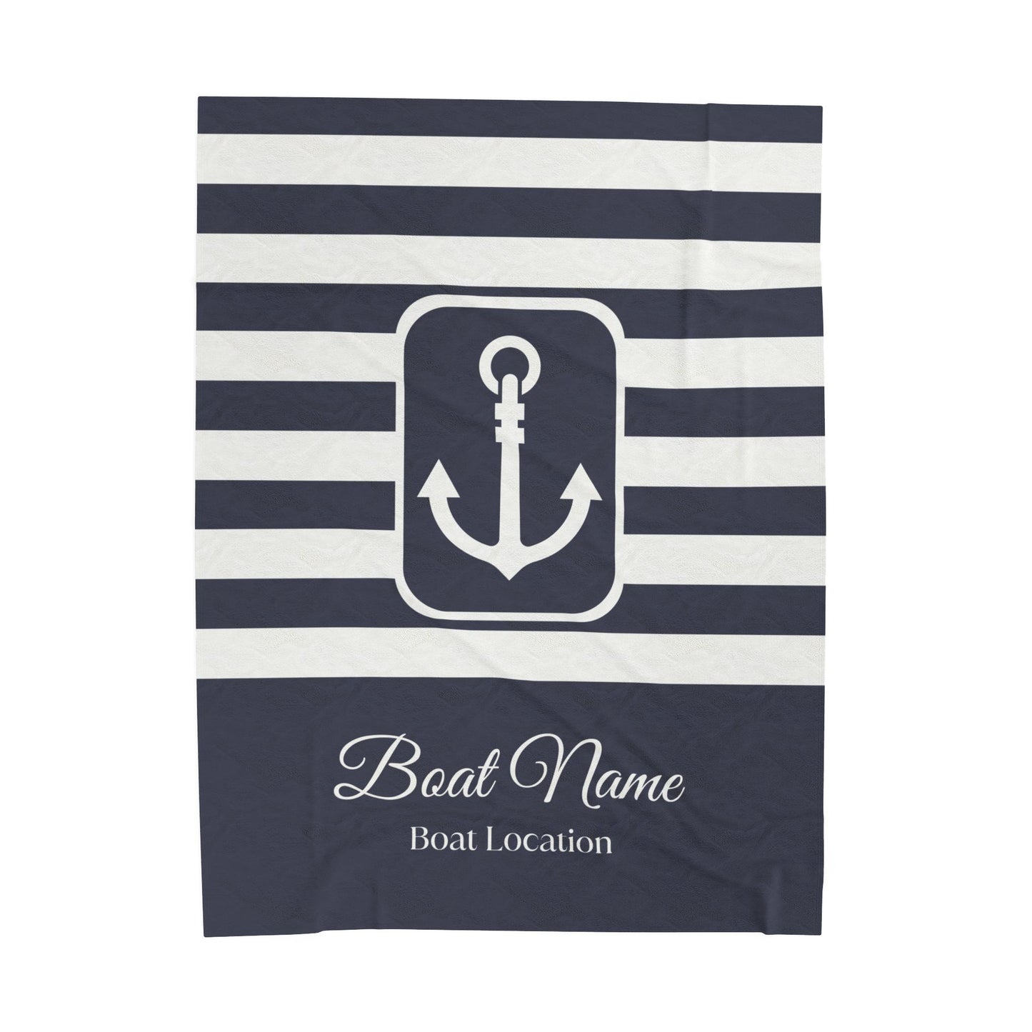 Personalized Boat Plush Blanket