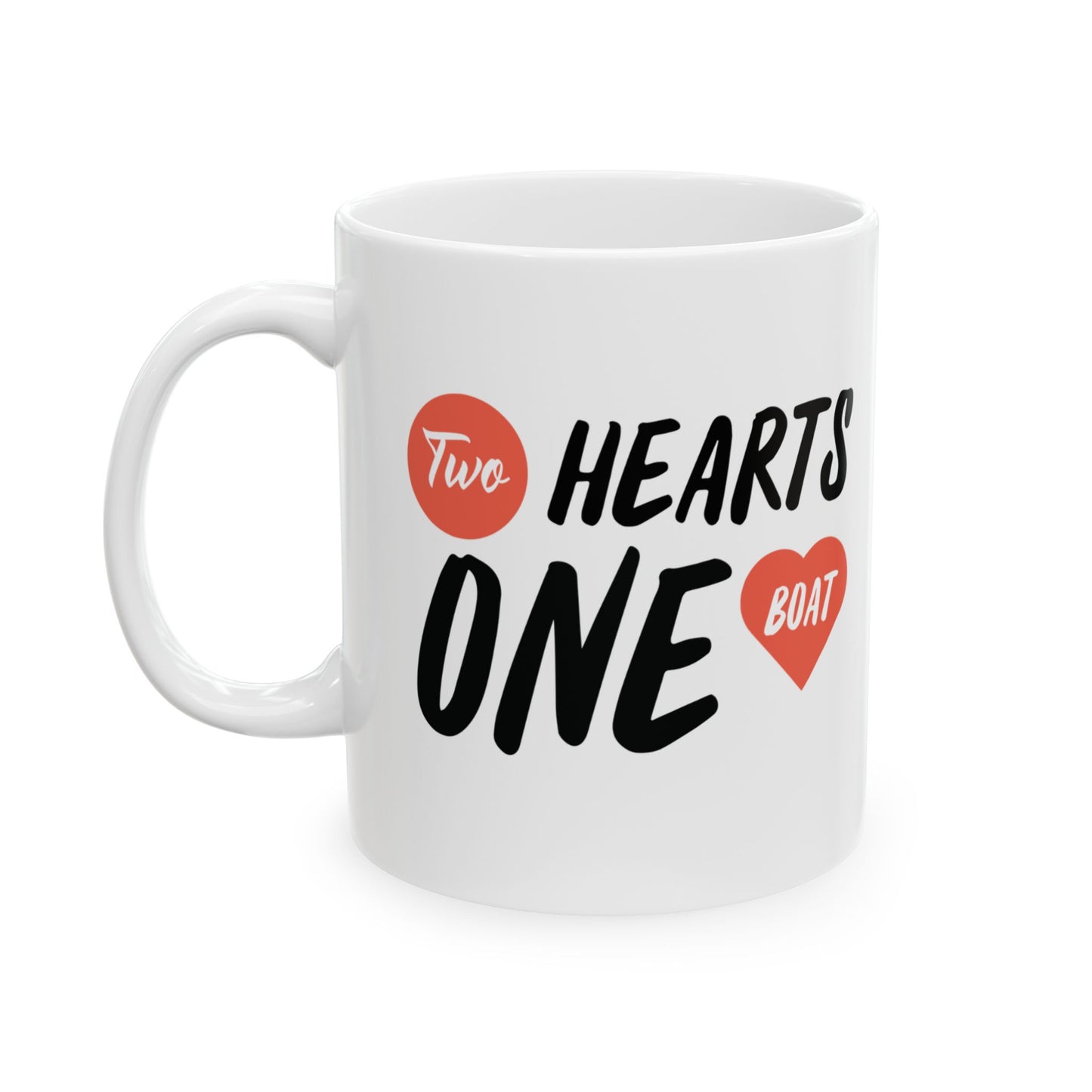 Two Hearts One Boat Mug
