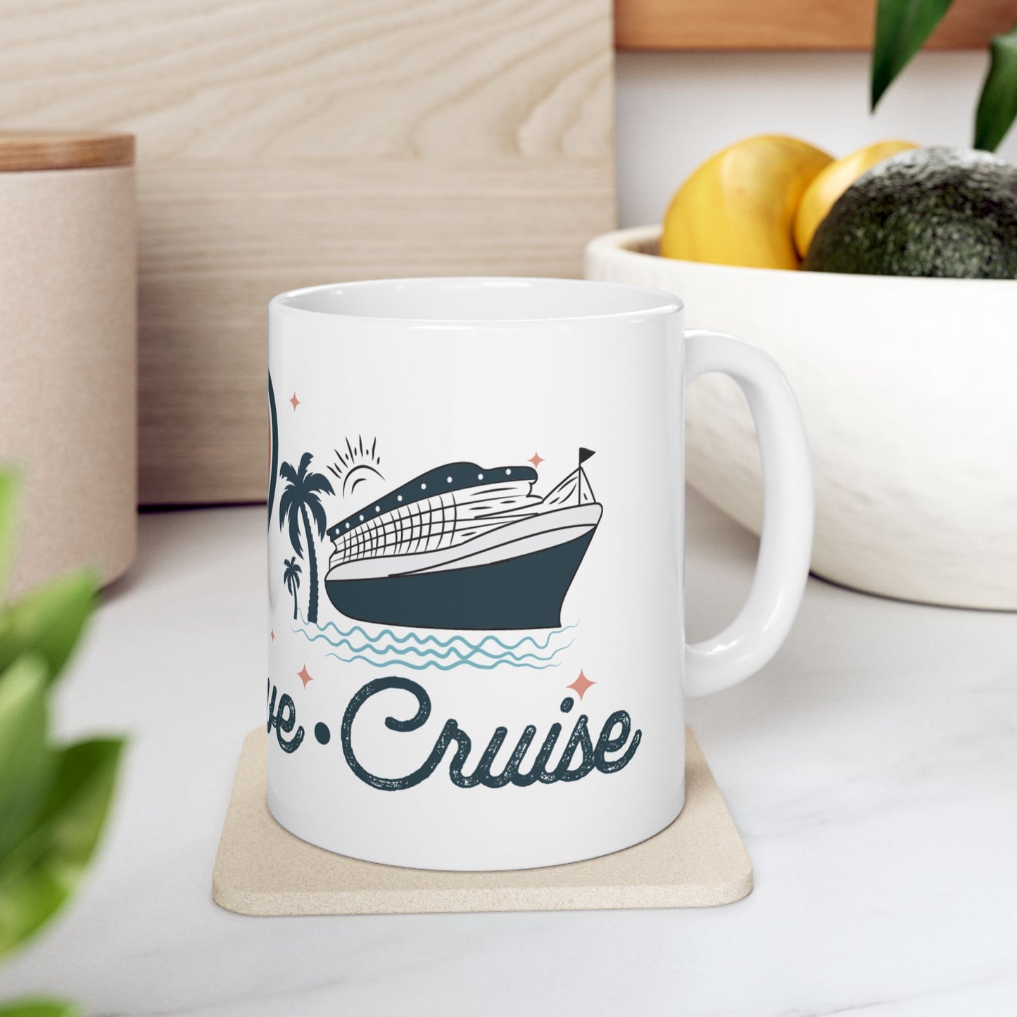 Peace Love Cruise Ceramic Mug