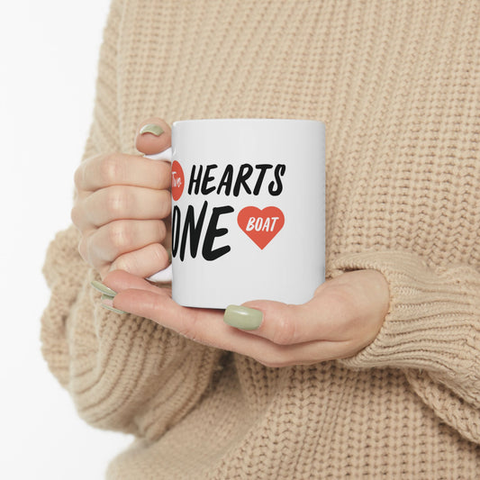 Two Hearts One Boat Mug