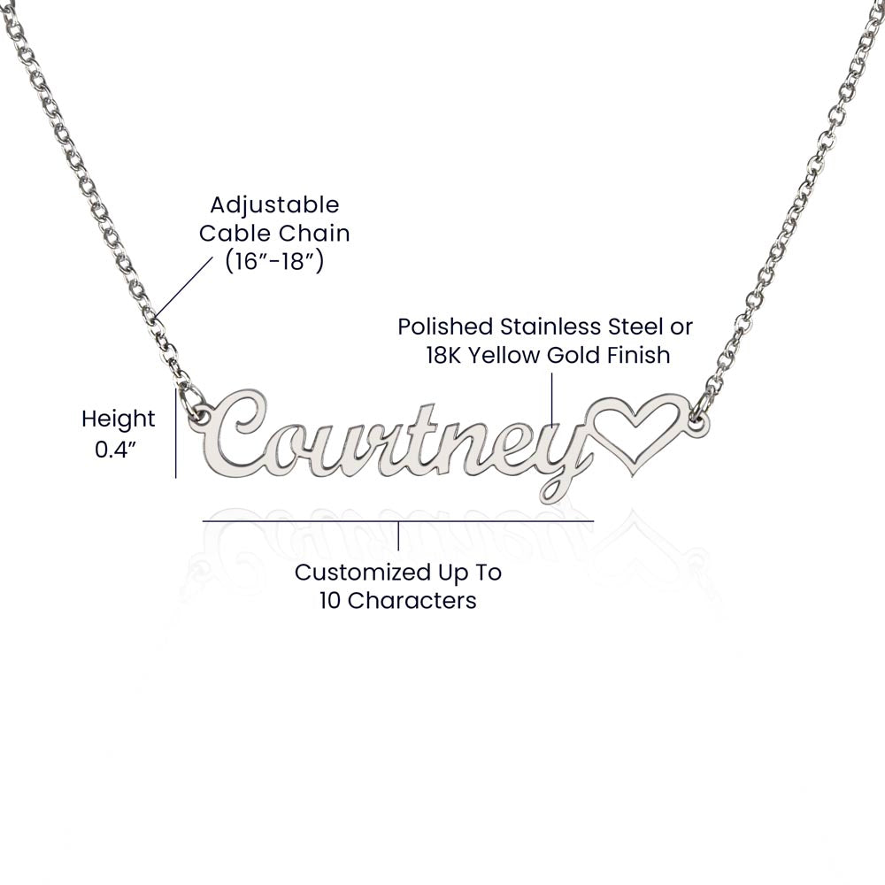 Personalized for Wife - Your Love is My Lighthouse - Name Necklace