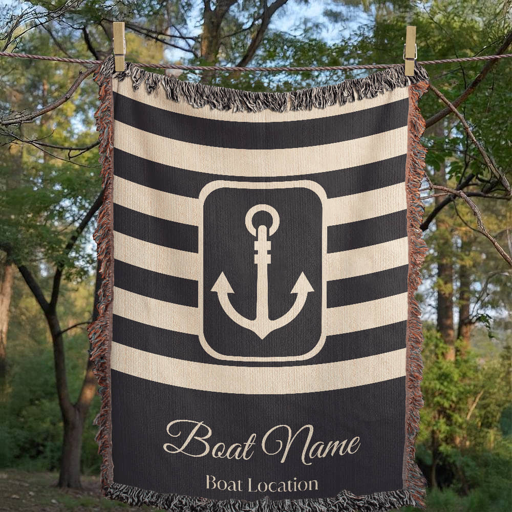 Personalized Boat Heirloom Blanket
