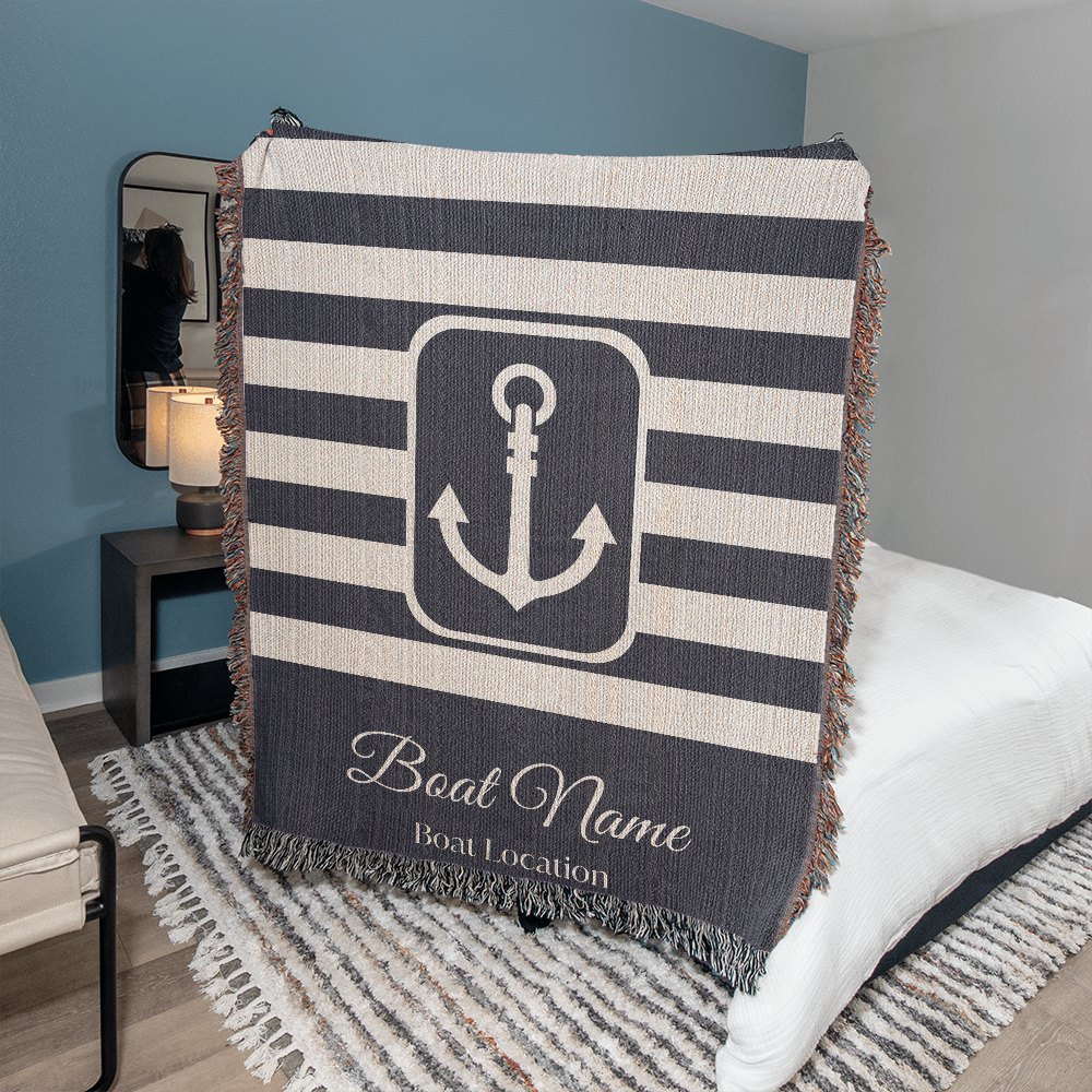 Personalized Boat Heirloom Blanket