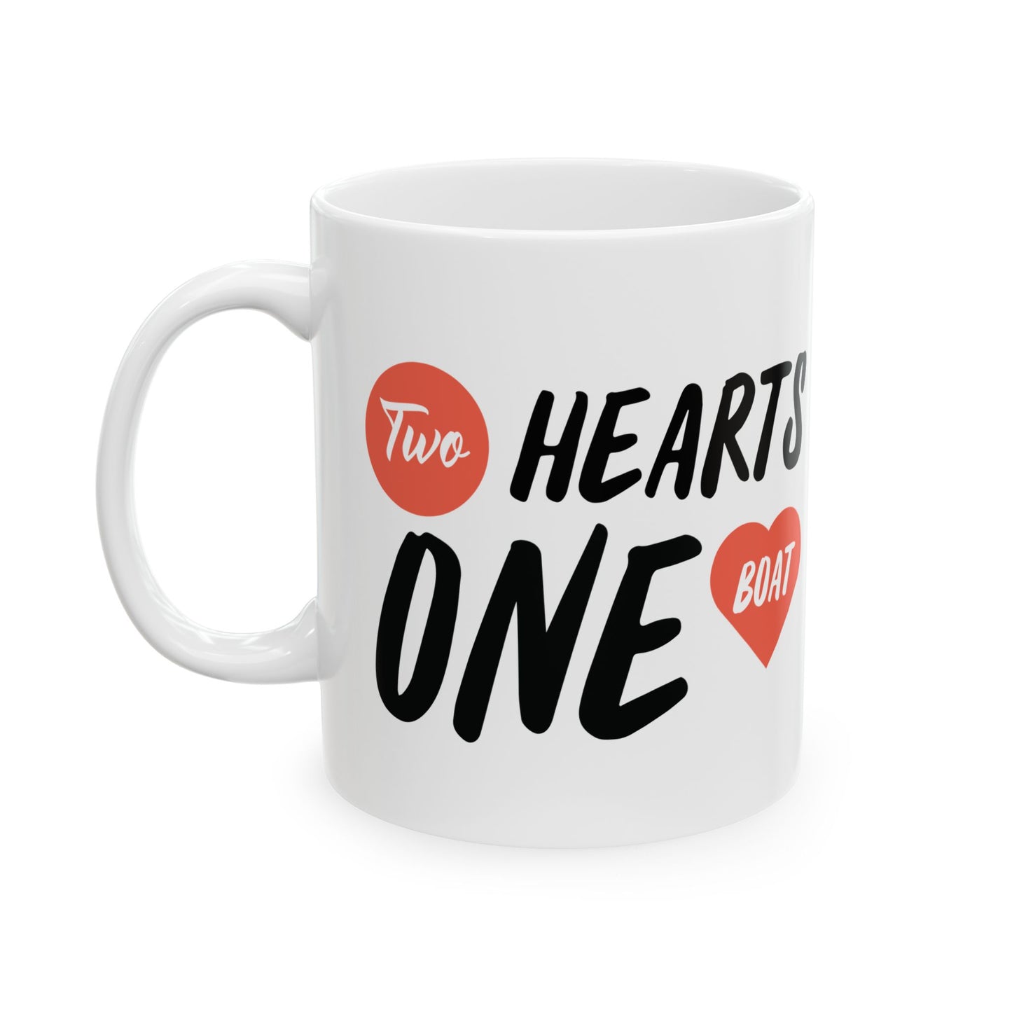Two Hearts One Boat Mug