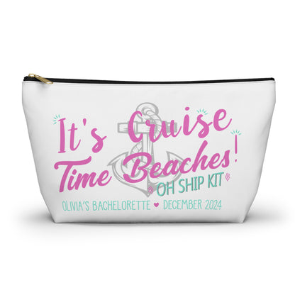 Personalized for Bachelorette - Cruise Time Beaches - Travel Pouch