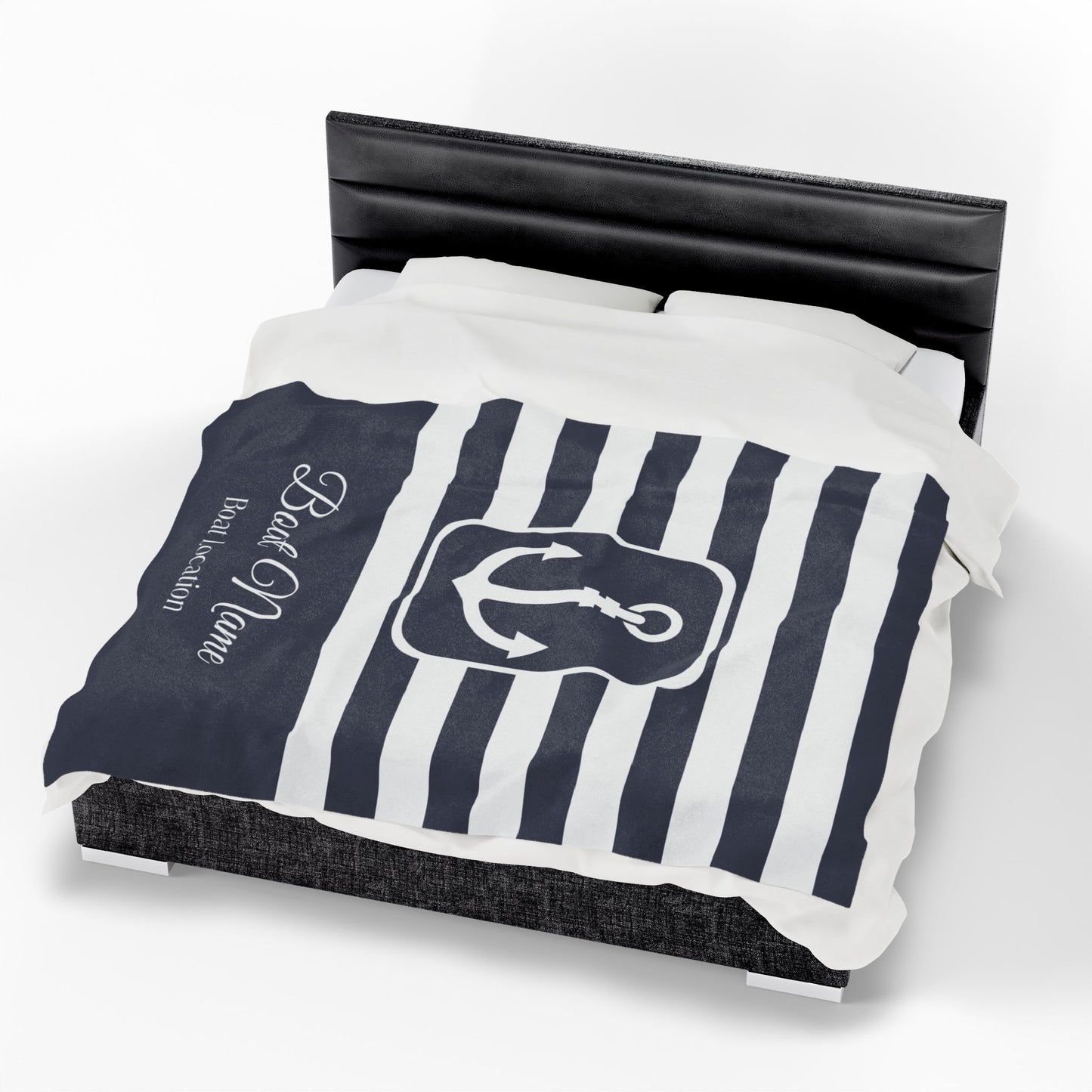 Personalized Boat Plush Blanket