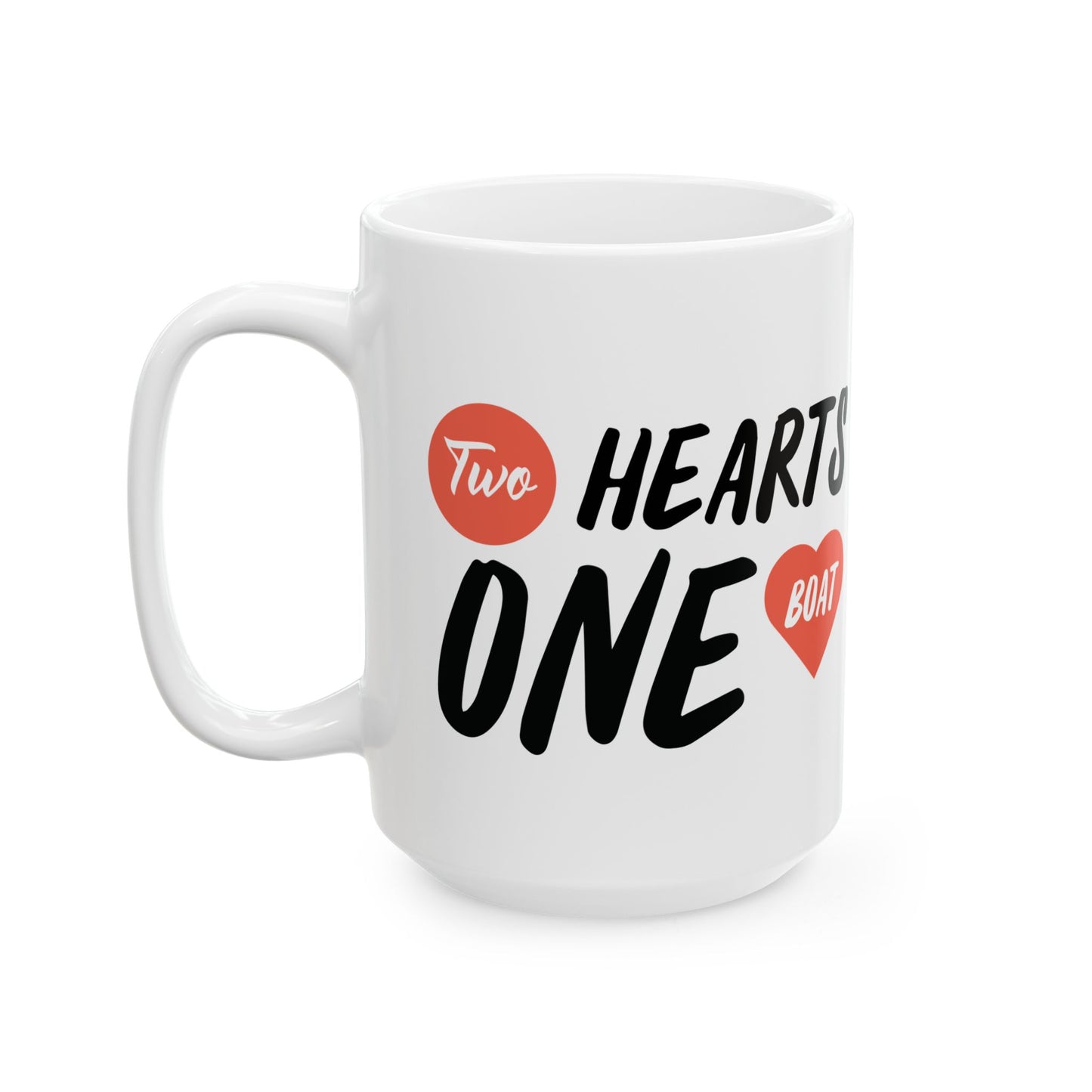 Two Hearts One Boat Mug