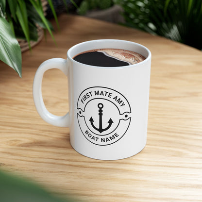 Personalized Boat First Mate Mug
