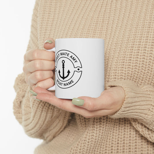 Personalized Boat First Mate Mug