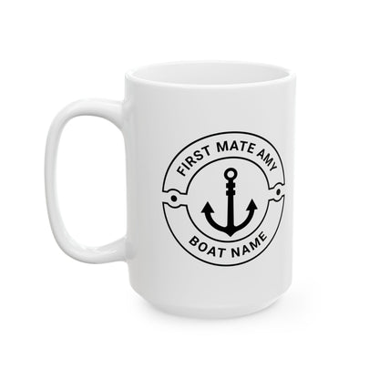 Personalized Boat First Mate Mug