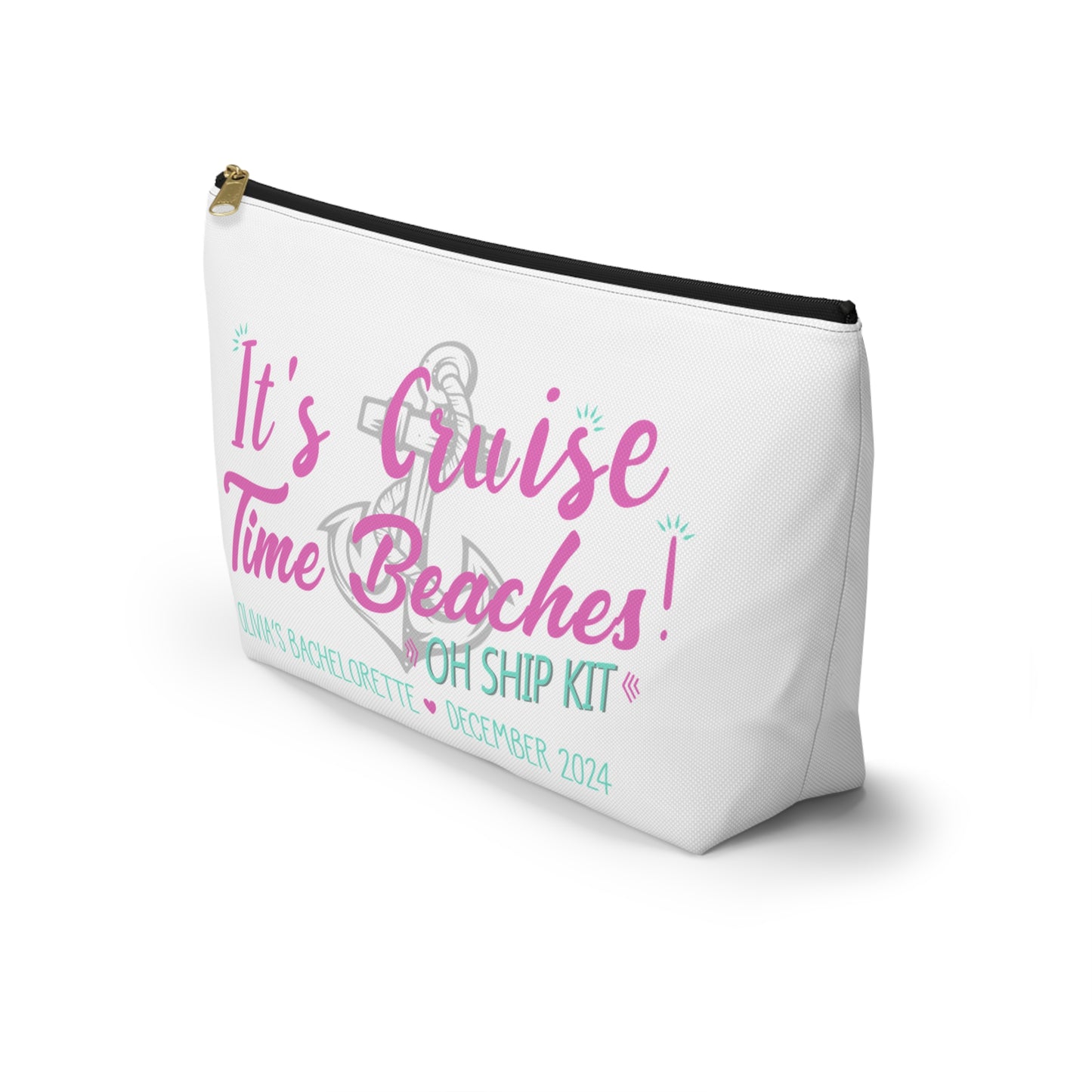 Personalized for Bachelorette - Cruise Time Beaches - Travel Pouch