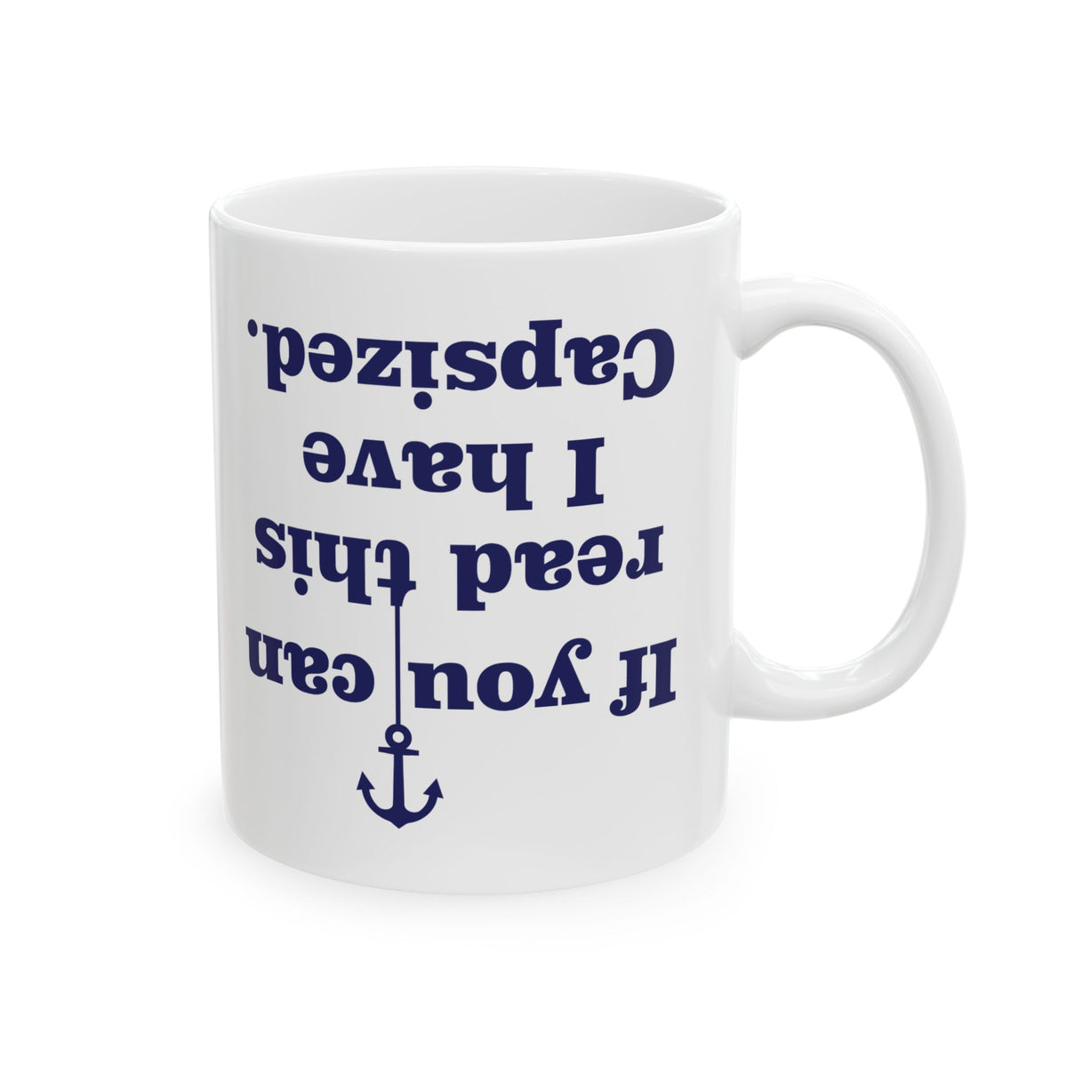 Capsized Funny Boat Mug