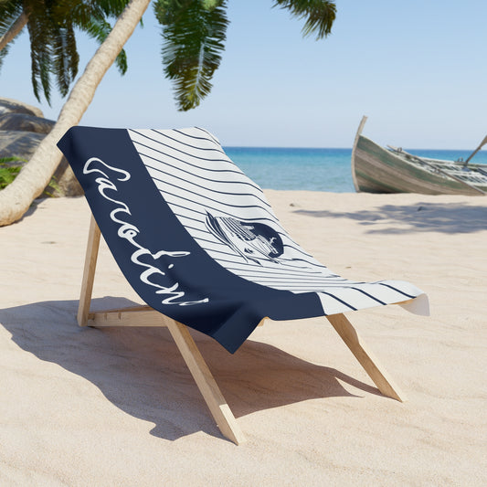 Personalized Blue Cruise Beach Towel