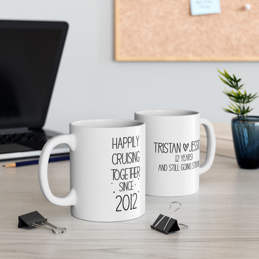 Personalized Happily Cruising Cruise Mug