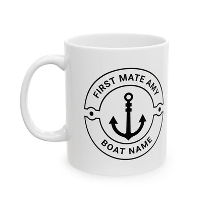 Personalized First Mate Boat Mug