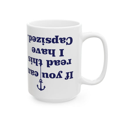 Capsized Funny Boat Mug