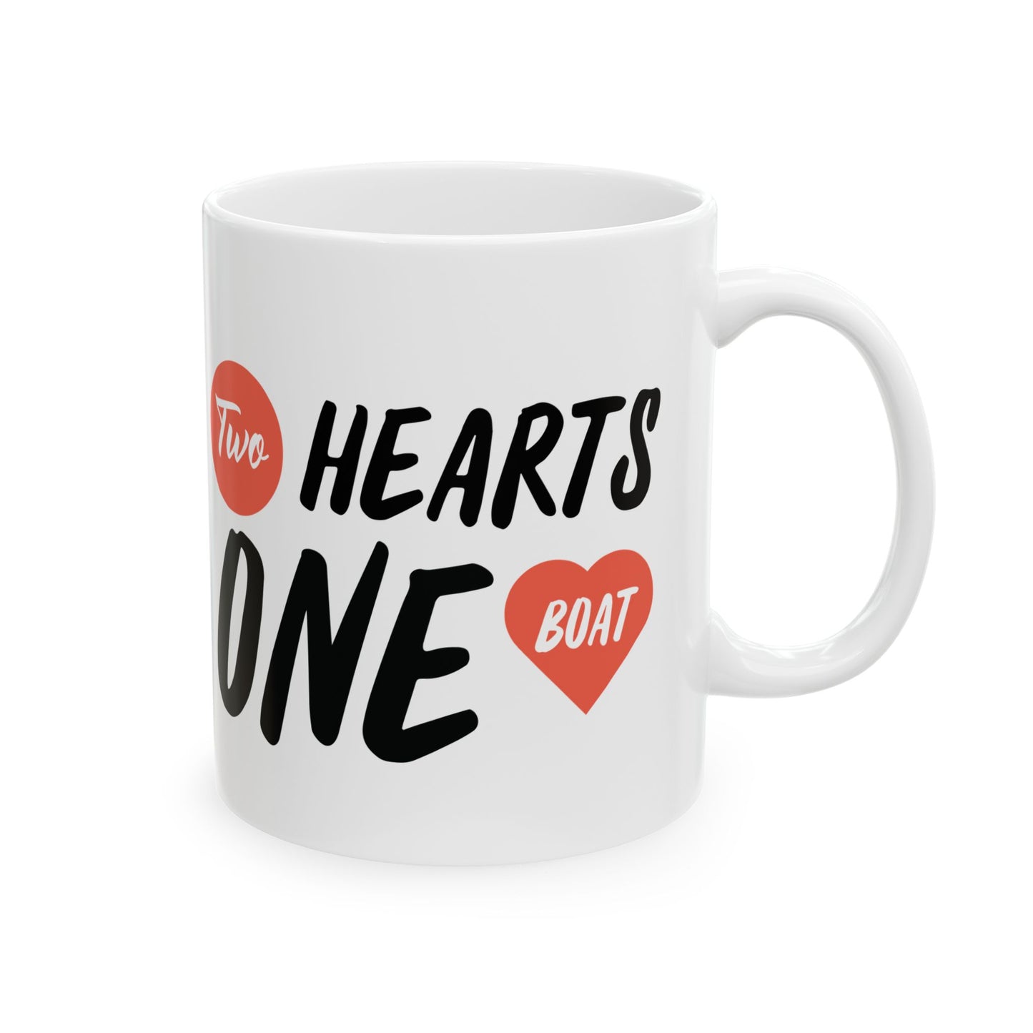 Two Hearts One Boat Mug