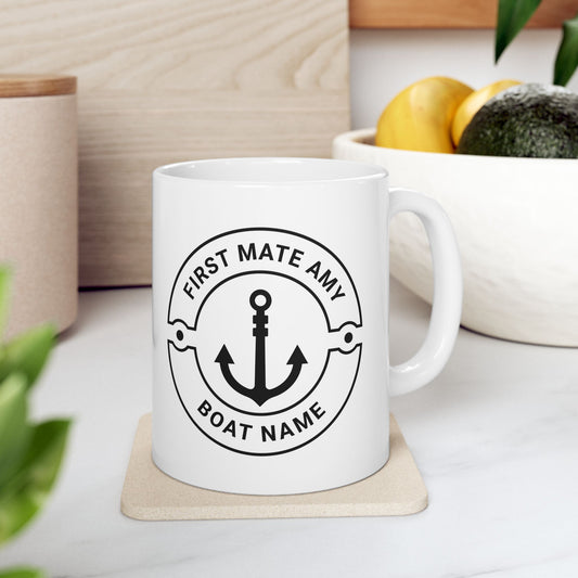 Personalized Boat First Mate Mug