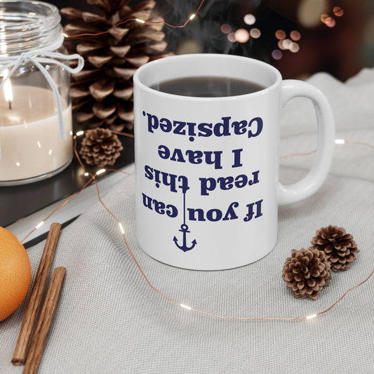 Capsized Funny Boat Mug