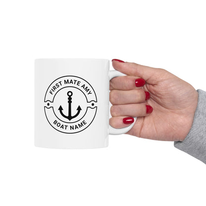 Personalized Boat First Mate Mug