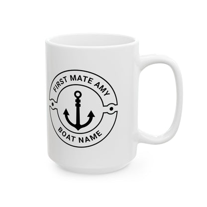 Personalized First Mate Boat Mug
