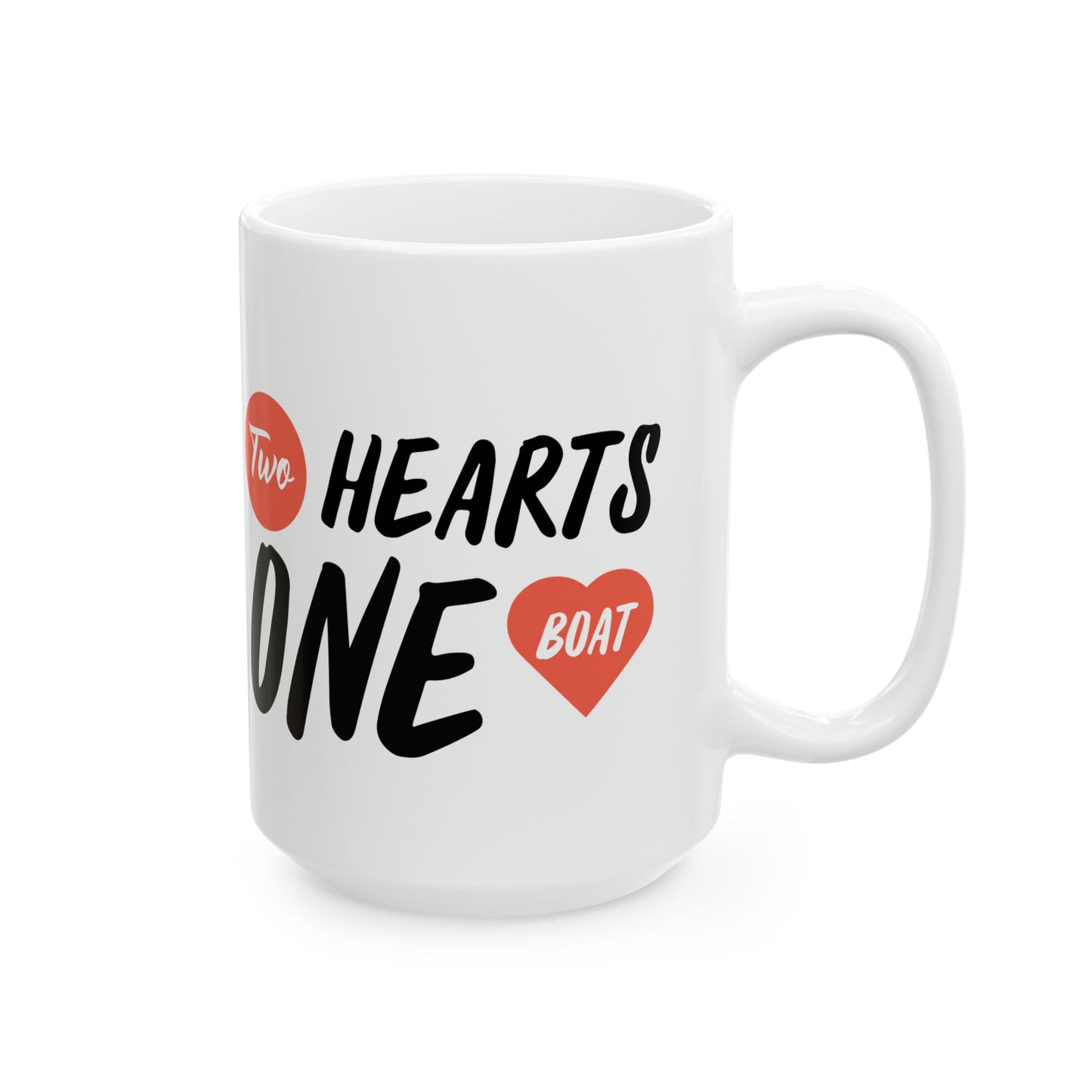 Two Hearts One Boat Mug