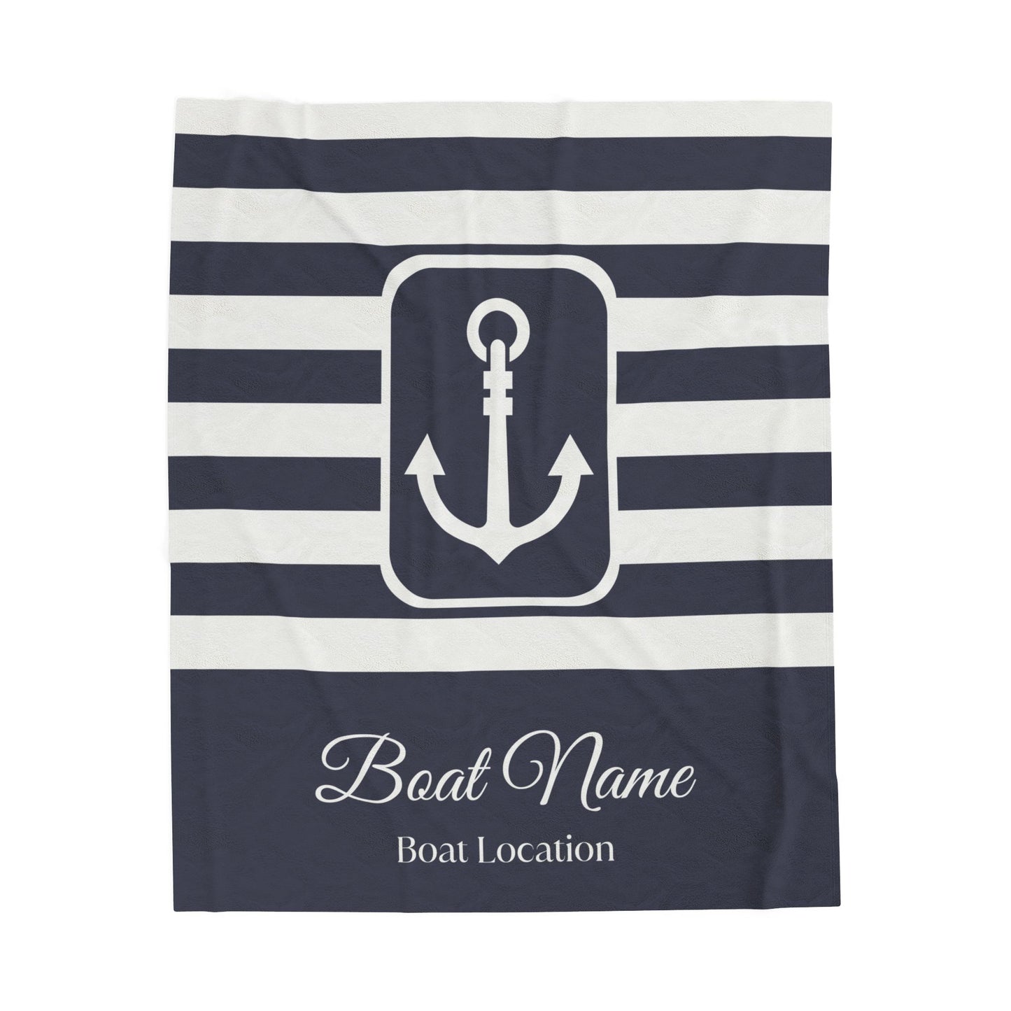 Personalized Boat Plush Blanket