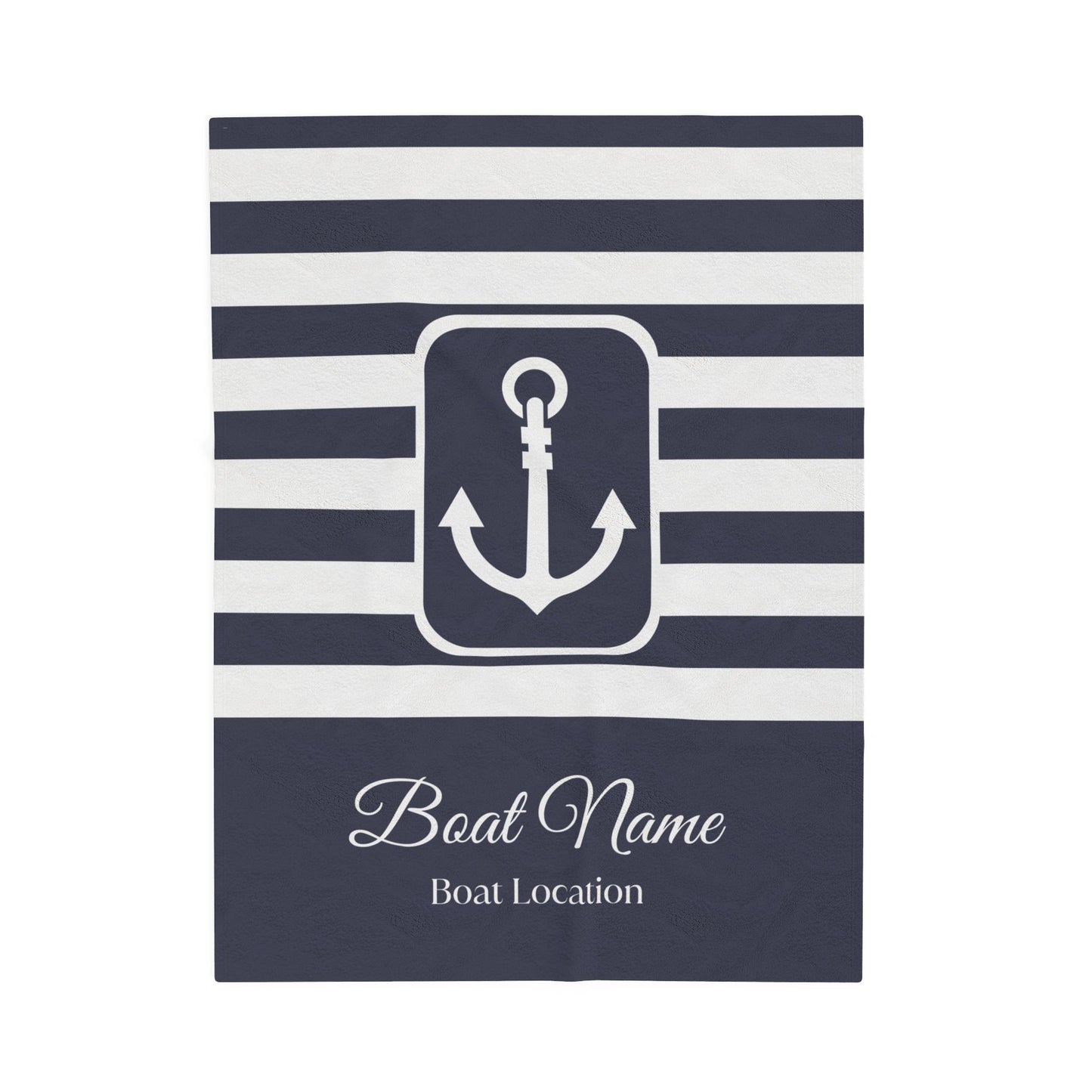 Personalized Boat Plush Blanket