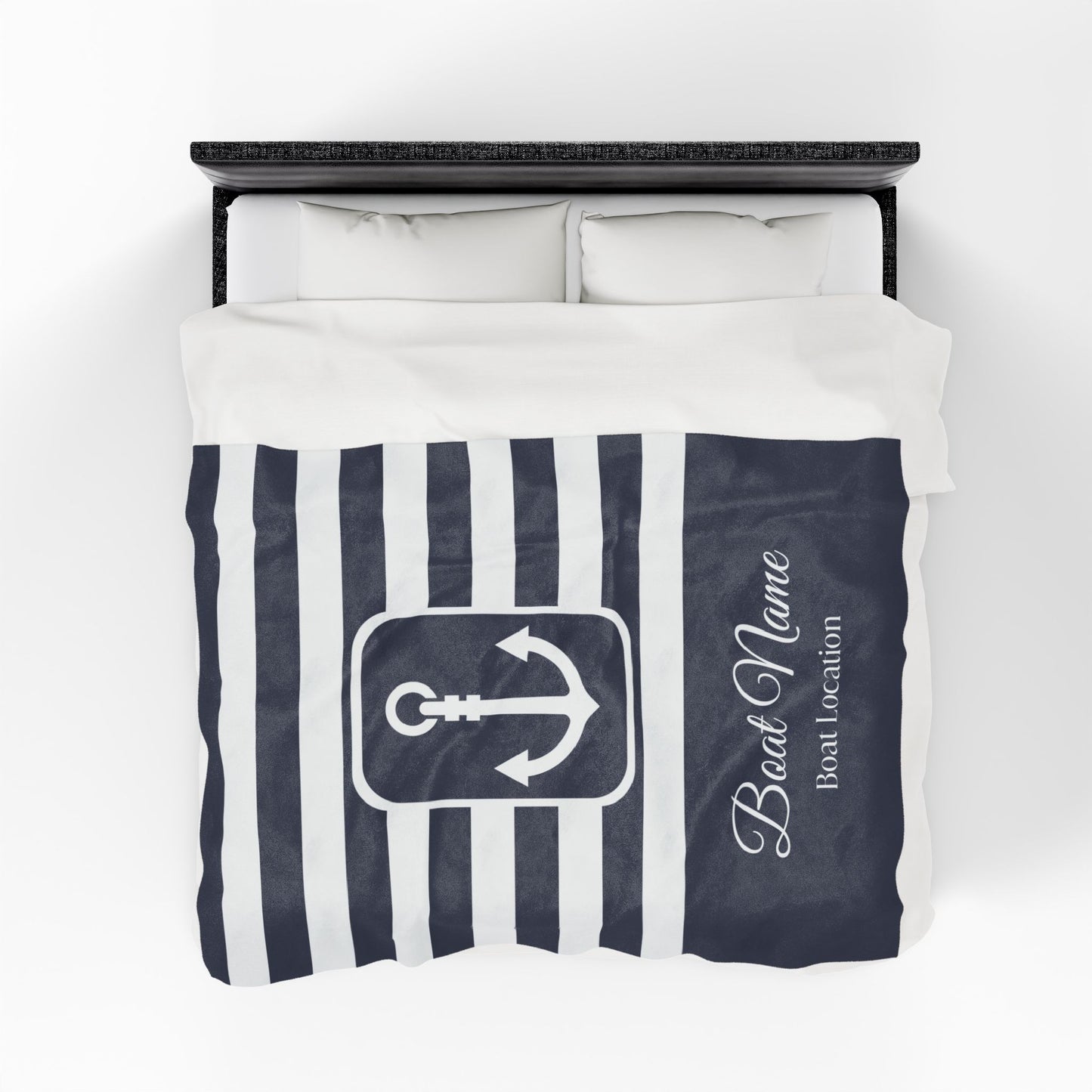 Personalized Boat Plush Blanket