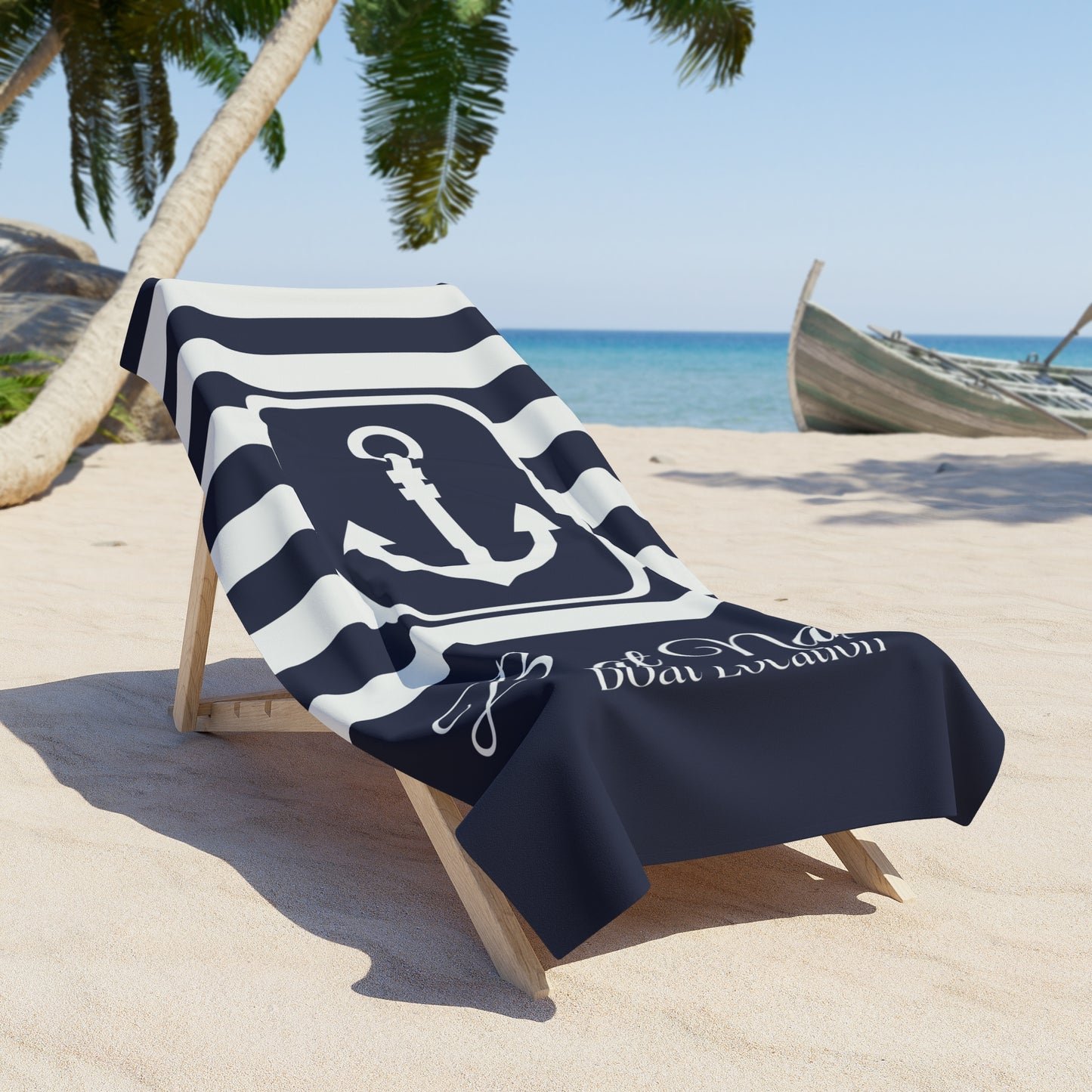 Personalized Boat Beach Towel