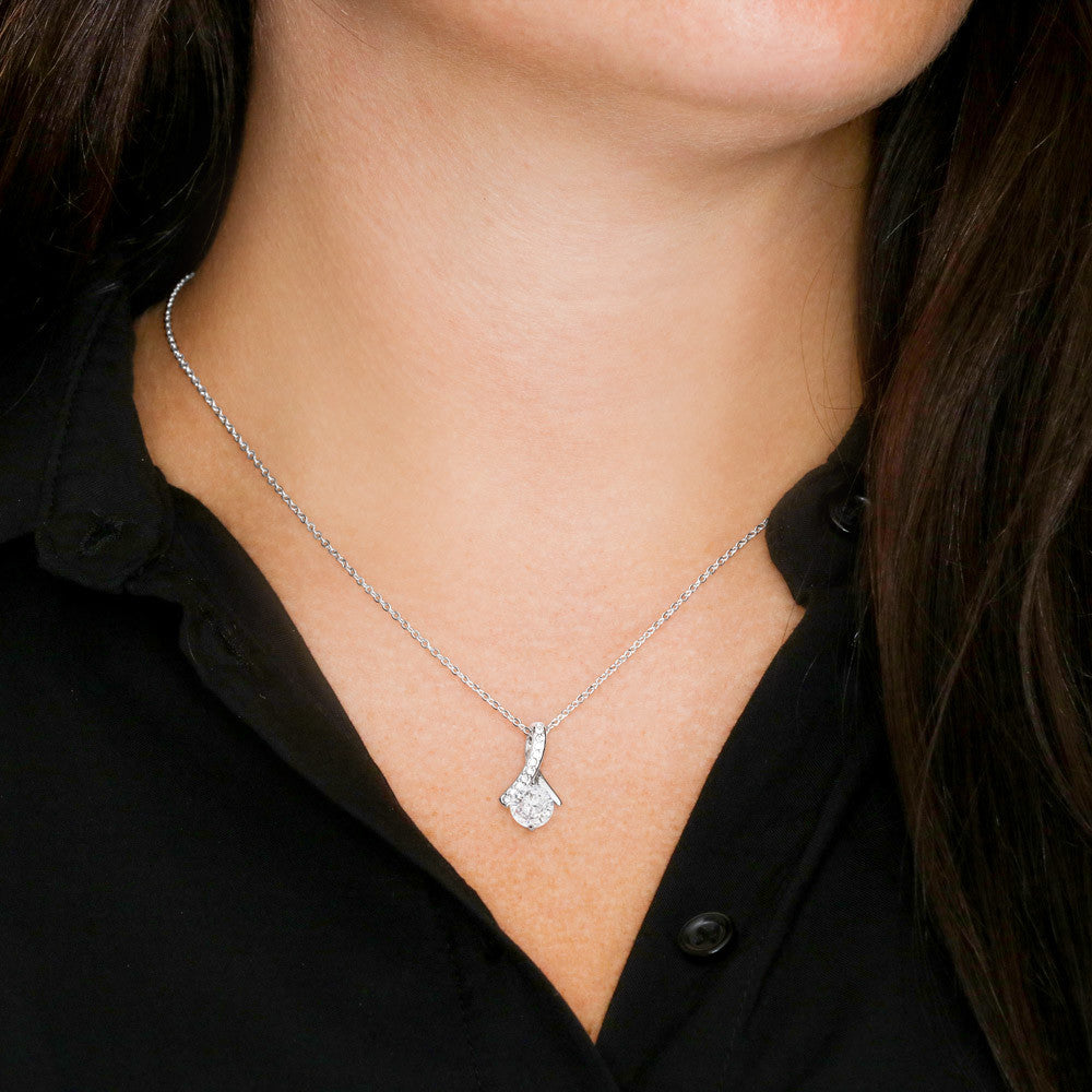 Wife - Our Love is Like an Ocean - Personalized Ocean Drop Necklace