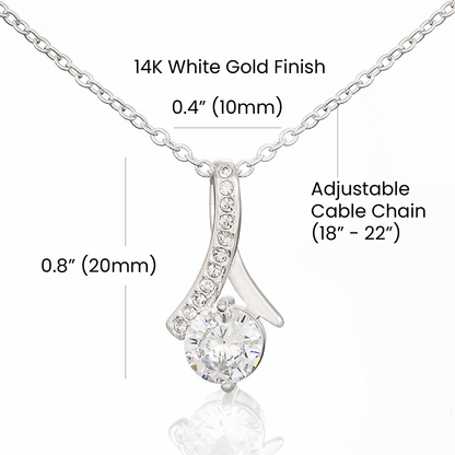 Wife - Our Love is Like an Ocean - Personalized Ocean Drop Necklace