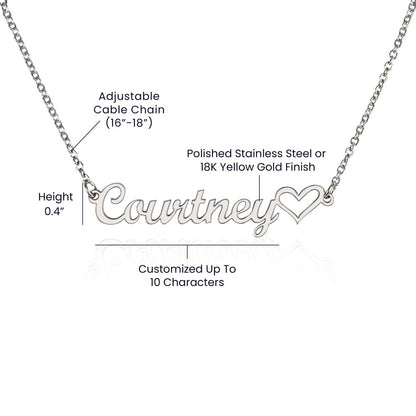 Personalized for Wife - Your Love is My Lighthouse - Name Necklace