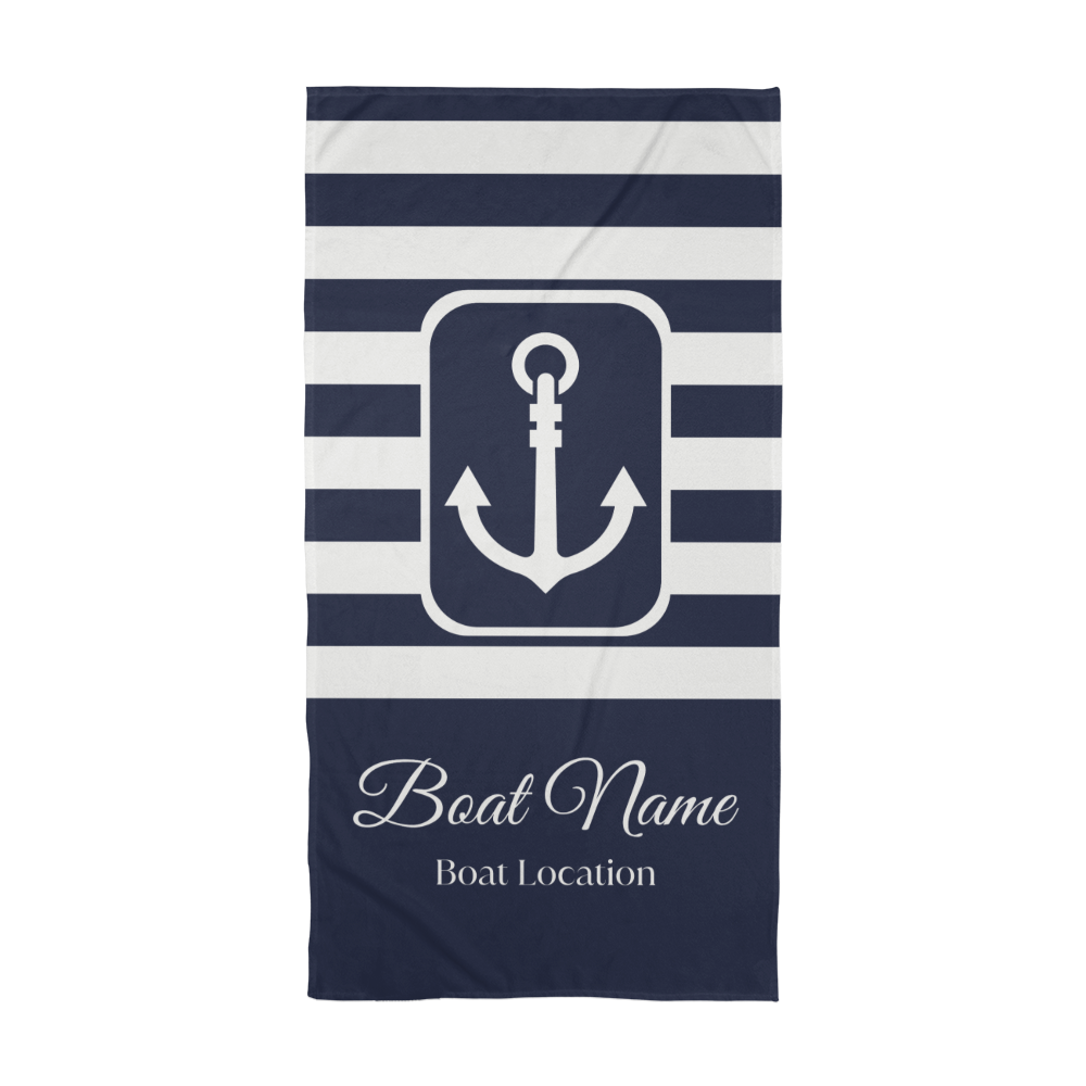 Personalized Boat Beach Towel