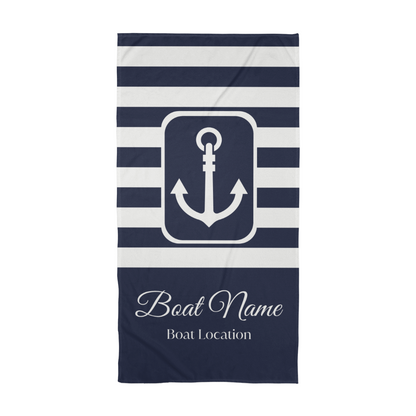 Personalized Boat Beach Towel