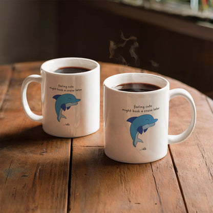 Feeling Cute Might Book a Cruise Funny Mug