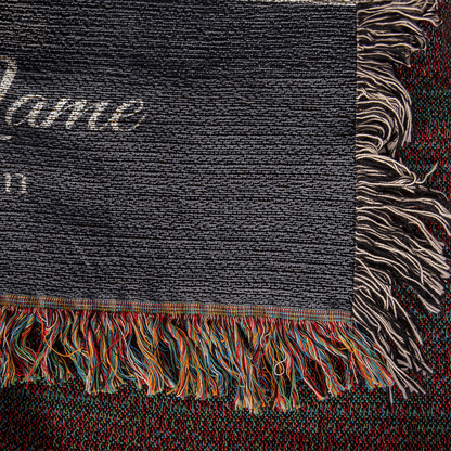 Personalized Boat Heirloom Woven Blanket