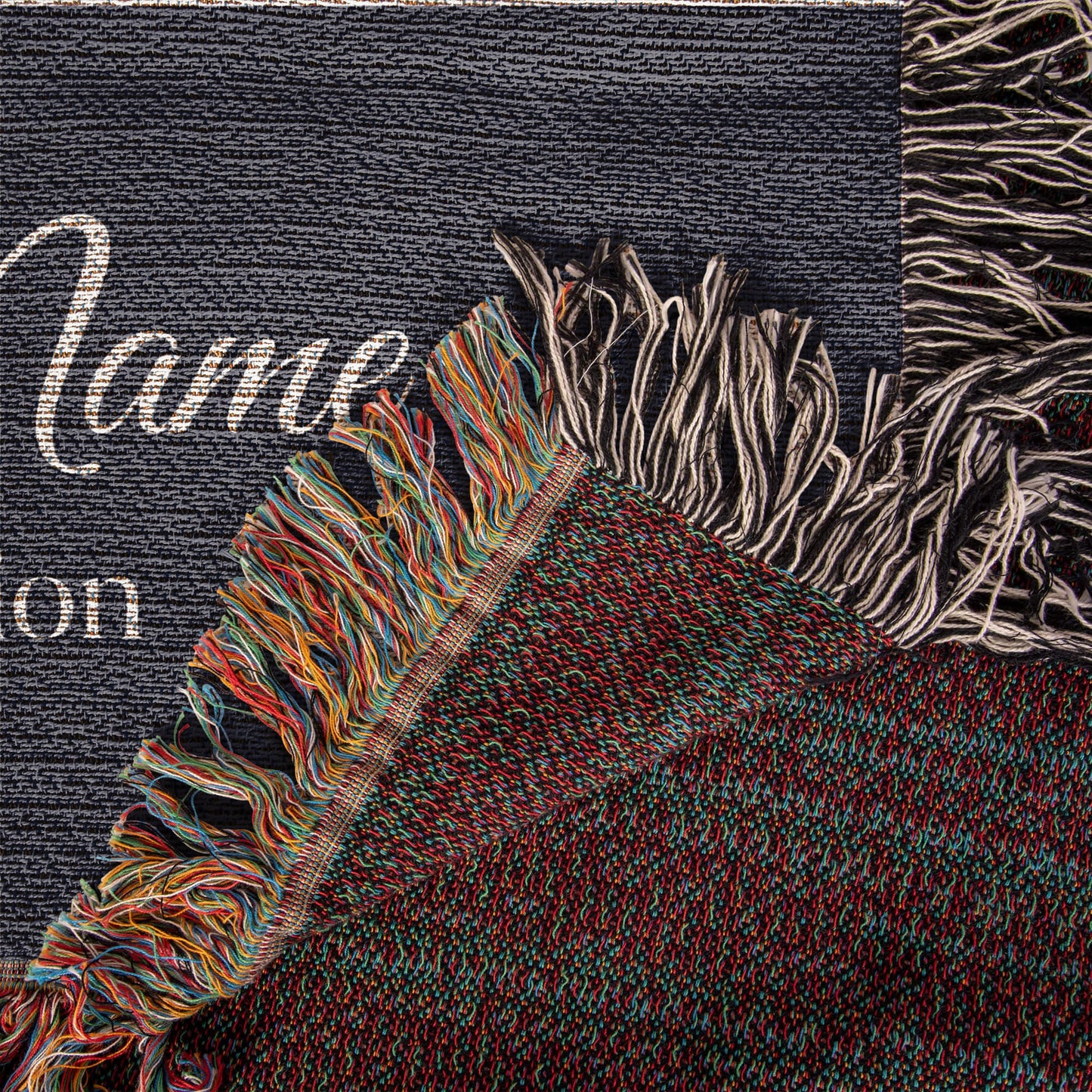 Personalized Boat Woven Blanket